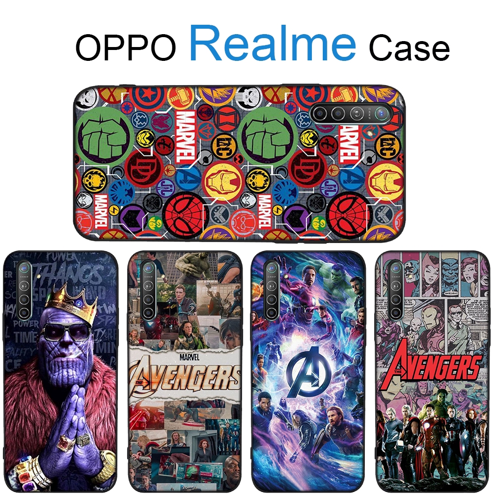 Ốp điện thoại mềm hình Marvel the avengers cá tính cho OPPO Realme 2 A5 3 5 Q Pro X XT X2 X50 K5
