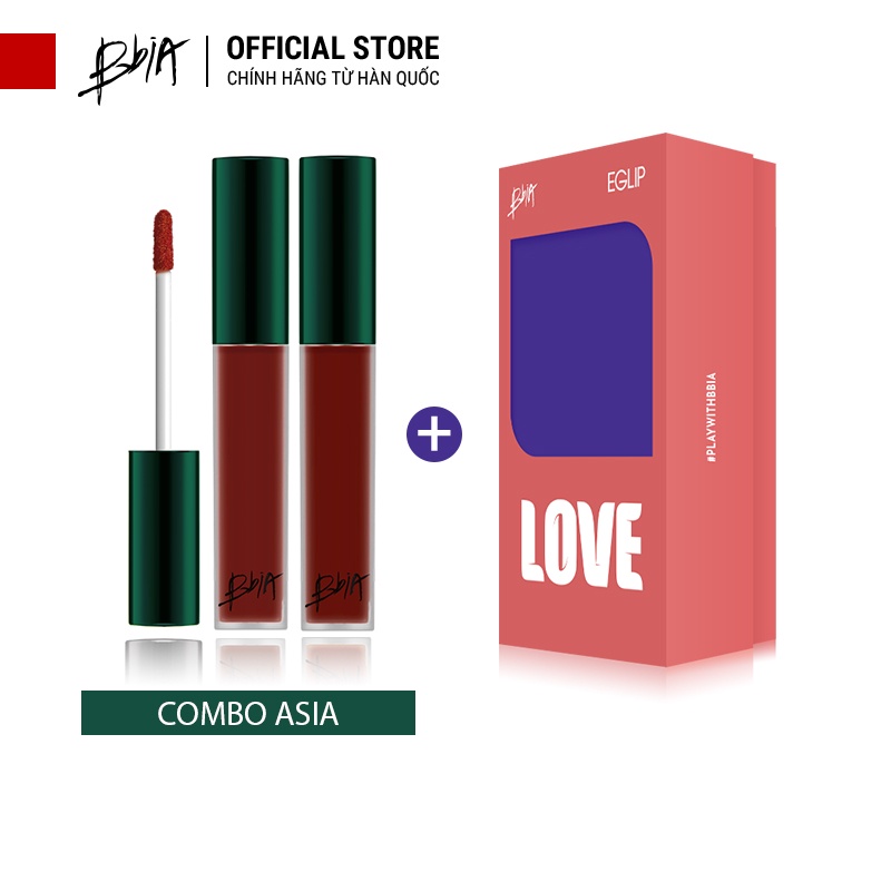 Combo Double Asia - 2 Son Kem Lì Bbia Asia Edition 5g/Thỏi + Hộp Quà Tặng 2g - Bbia Official Store