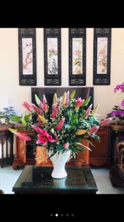 Lọ hoa dáng phật thủ gốm sứ Bát Tràng, lọ hoa decor trang trí nhà cửa gôm sứ cực xinh yêu