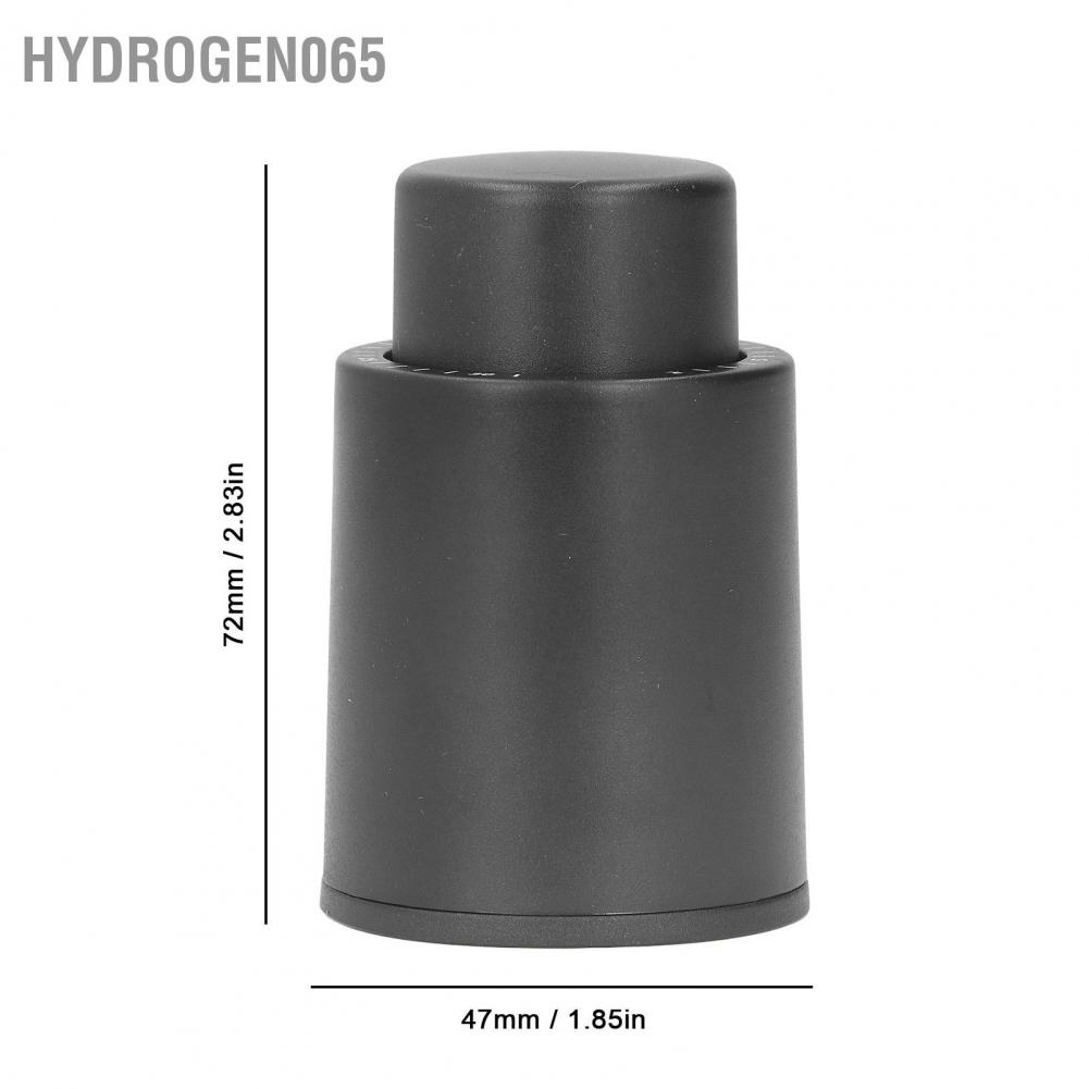 Hydrogen065 2Pcs Wine Bottle Stopper Vacuum Pressing Type Keep Freshness Durable Reusable Leakproof Safe Date Recording Cork