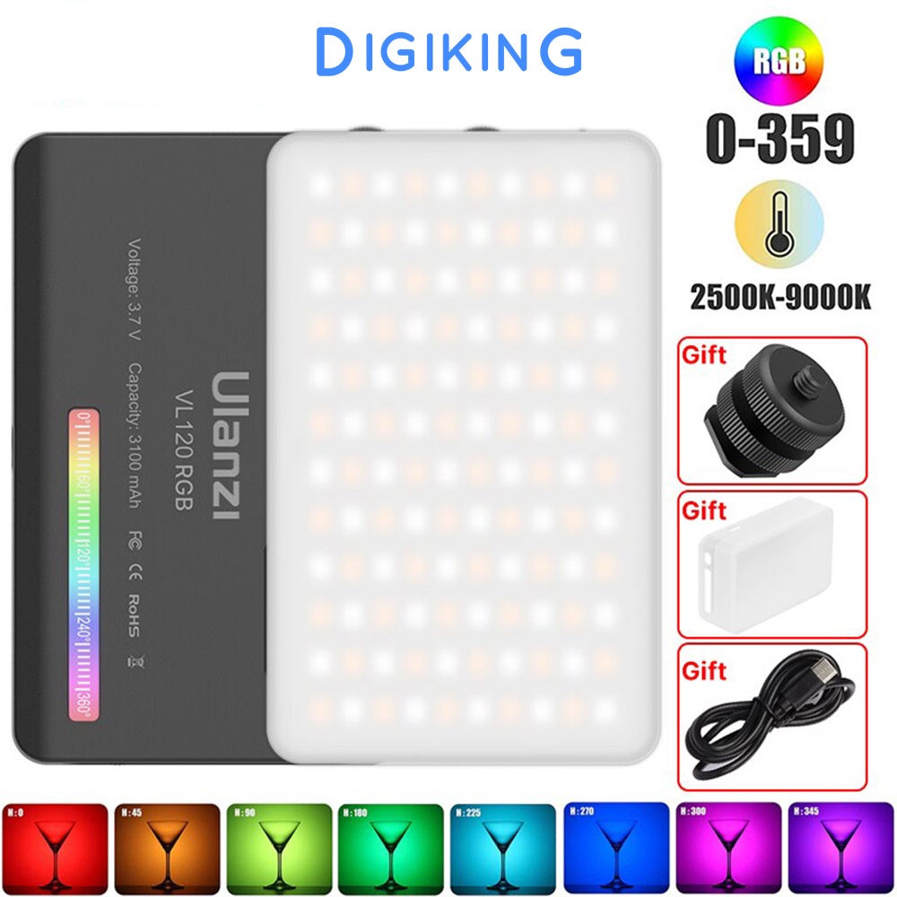 Đèn led quay phim chụp ảnh Ulanzi VL120 RGB dành cho máy ảnh, camera, điện thoại