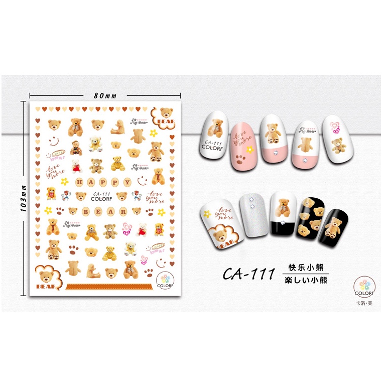sticker gấu teddy mẫu mới hot hit