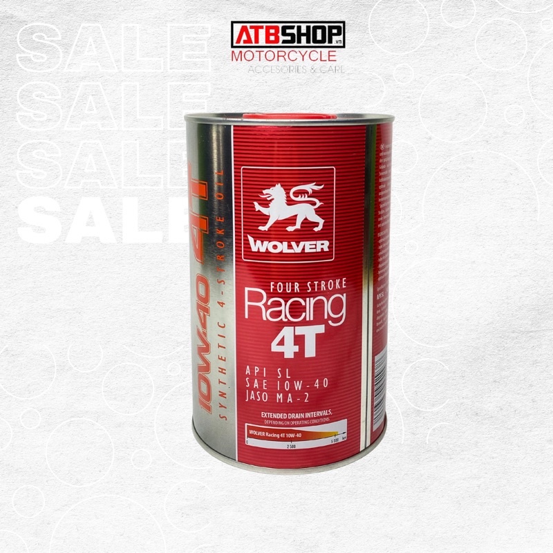 Nhớt Tổng Hợp Racing 4T 10W-40 Nhập Khẩu Đức Wolver