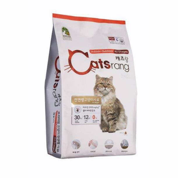 Thức ăn hạt cho mèo mọi lứa tuổi CATSRANG Hàn Quốc - Túi 1kg hạt thức ăn mèo Catrang đầy đủ chất dinh dưỡng