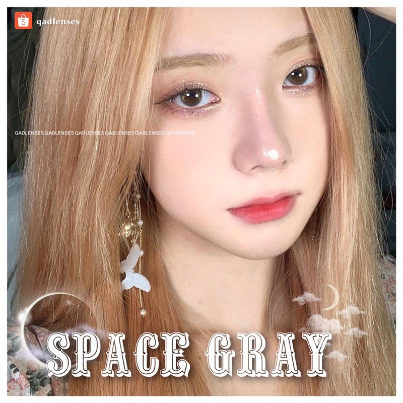 SPACE GRAY TÂY TÂY NHẸ TRONG VEO - KÍNH ÁP TRÒNG HÀN QUỐC - QADLENSES