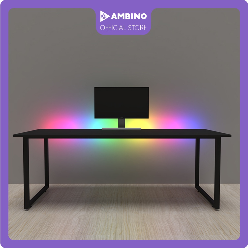 Bộ led dán cạnh bàn Ambino Edge kết nối đơn giản qua USB, led ambilight nháy theo nhạc [CHÍNH HÃNG AMBINO]