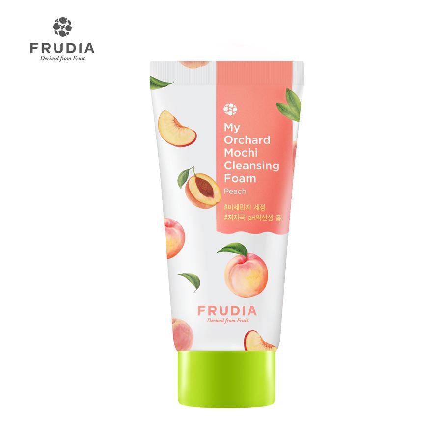 Sữa Rửa Mặt Cấp Ẩm Chiết Xuất Trái Đào Frudia My Orchard Mochi Cleansing Foam Peach 30g