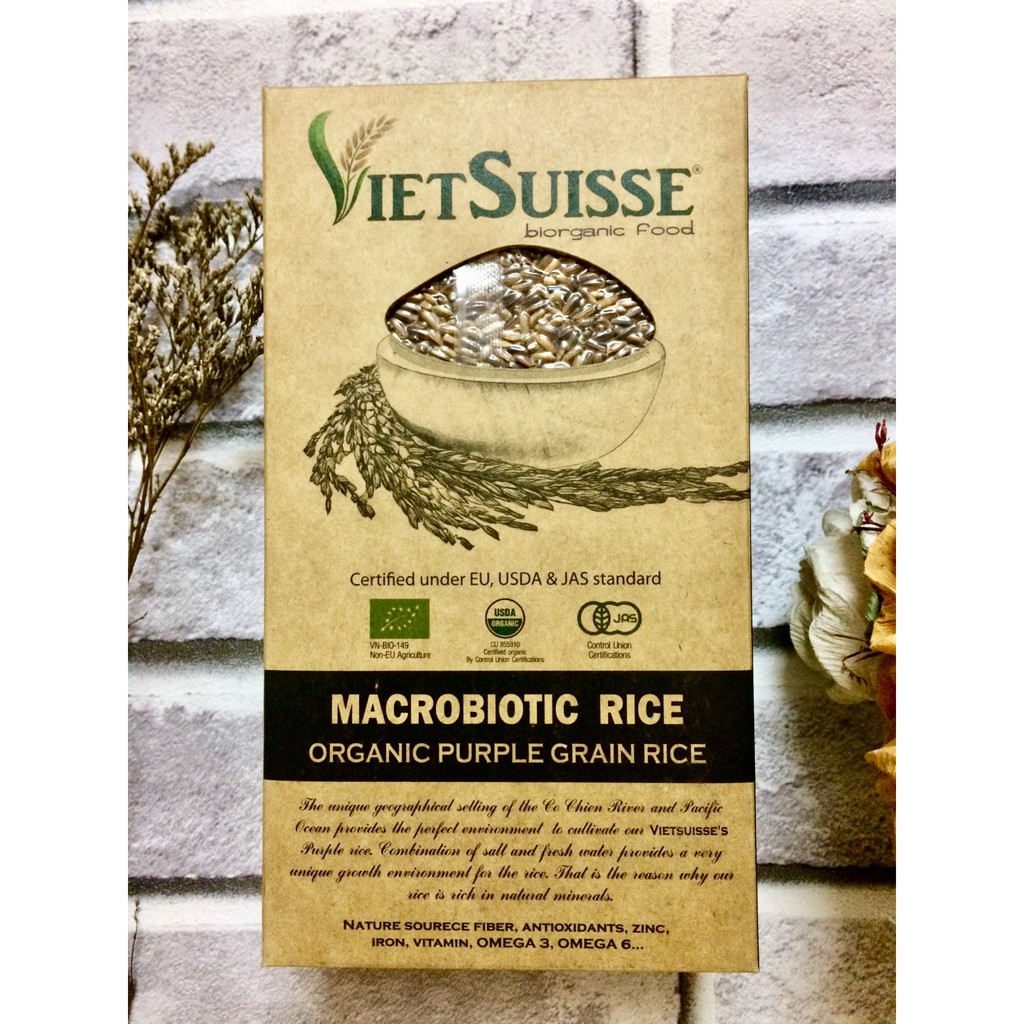 Gạo Tím Hữu Cơ VietSuisse 1kg