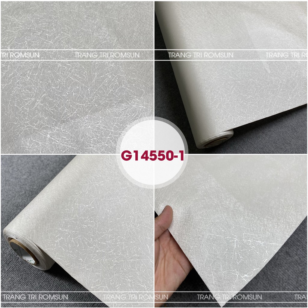 Giấy dán tường  decor phòng ngủ vân xước, Decal trang trí trang trí tường livestream khổ 1m2 màu trắng