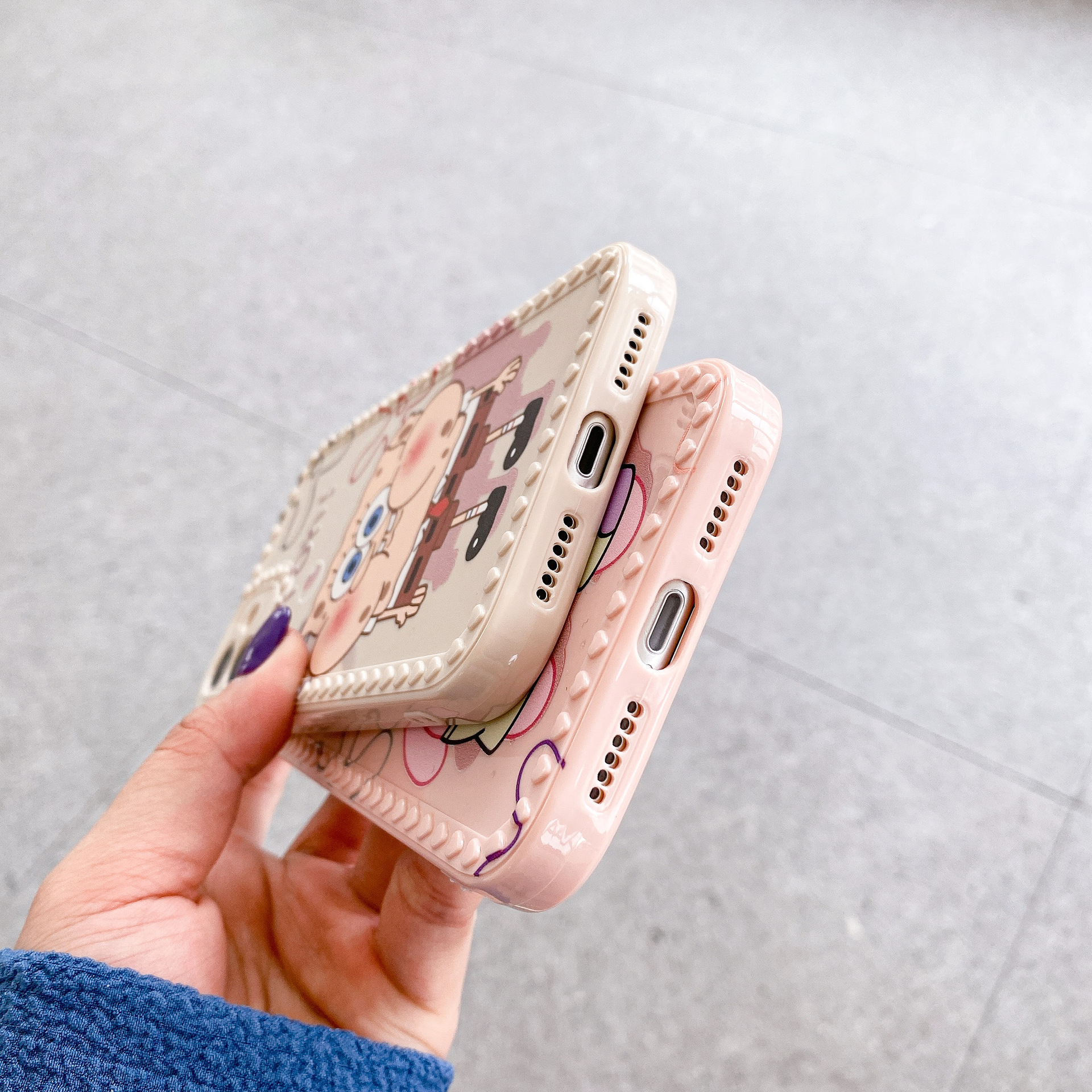 Ốp điện thoại silicone in khung ảnh Spongebob/bánh sao cho IPhone 12 Promax 11 Promax 11/8 Plus/12 Mini/7/8/X/XsMax | BigBuy360 - bigbuy360.vn