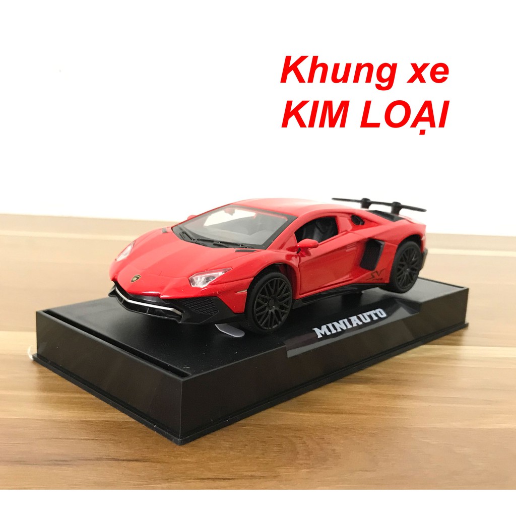 MÔ HÌNH XE Ô TÔ Siêu Xe LAMBOR Aventador SV LP750-4 | MINIAUTO tỷ lệ 1:32 Đỏ