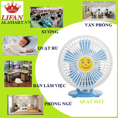 Quạt bàn mini lifan gn-4 màu xanh lá