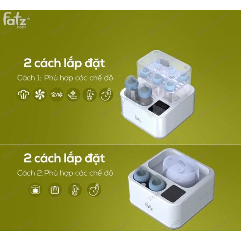 Máy tiệt trùng sấy khô đa năng kiêm máy nấu cháo chậm Fatzbaby Captain 2 - Fatz FB4315SL - Tích hợp hâm sữa thức ăn