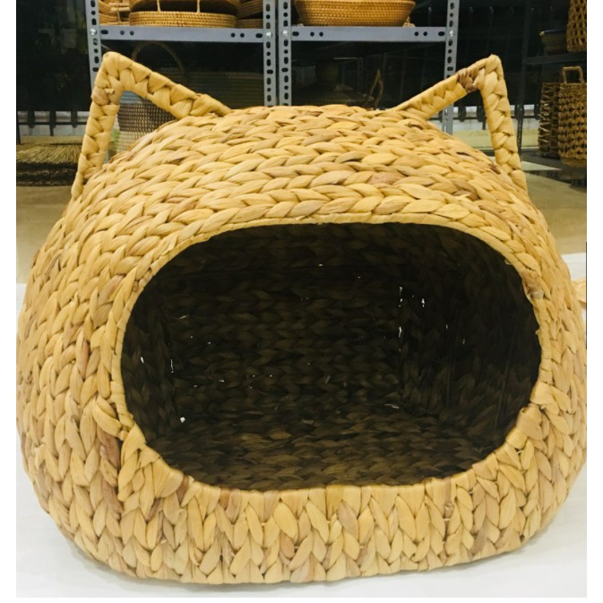 Giỏ mèo đan lục bình (THEO YÊU CẦU)