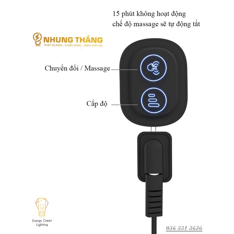 Gối Tựa Đầu,Tựa Lưng Trên Ô tô - Chế Độ Massage - Chống Đau Mỏi Cổ , Lưng ,Vai ,Gáy - Cảm Giác Dễ Chịu Khi Lái Xe