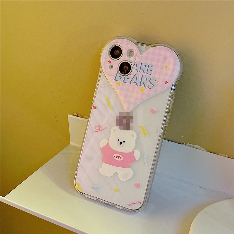Ốp lưng iphone Ốp Điện Thoại Họa Tiết Chú Gấu Nhảy Múa Đáng Yêu Cho Iphone 11Promax Xs Xr 7 8 12 Dinuo case