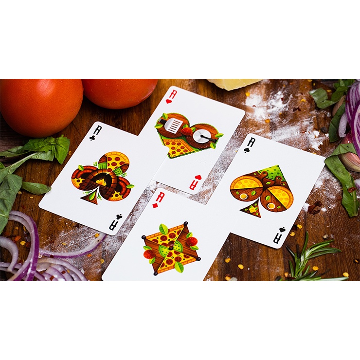 Bài tây USA cao cấp : The Royal Pizza Palace Playing Cards Set by Riffle Shuffle