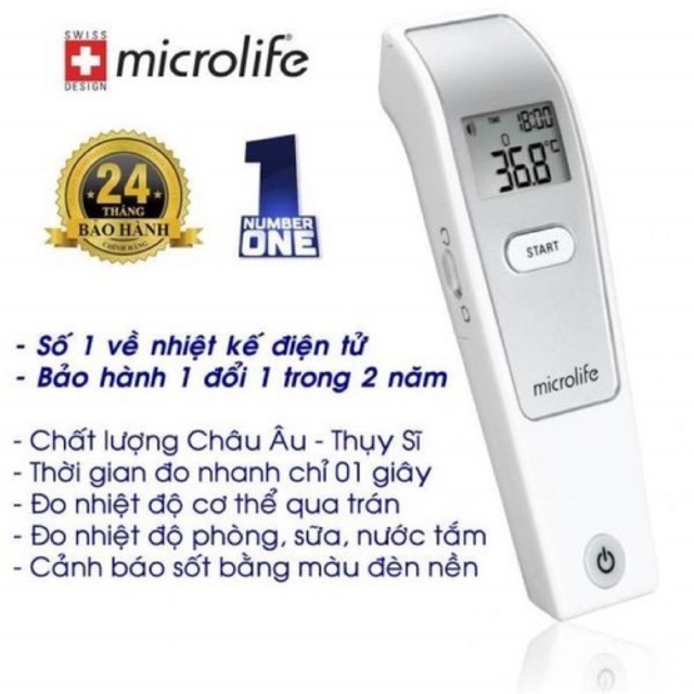 Nhiệt kế hồng ngoại Microlife (Thuỵ Sĩ) (Chính hãng)