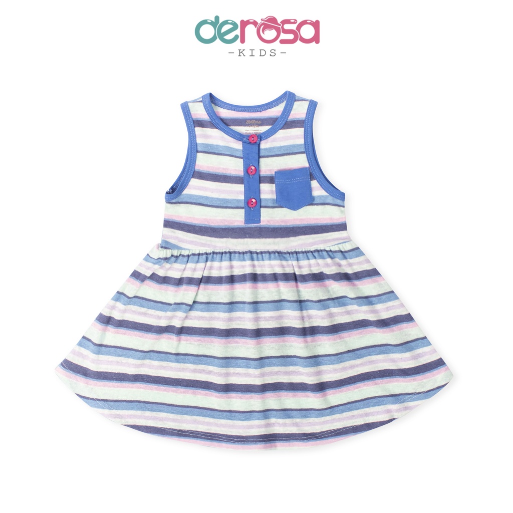 Váy sát nách cho bé gái DEROSA KIDS chất liệu cotton cho bé 9 - 36 tuổi ASKD476V