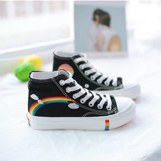 Giày thể thao nữ cổ cao cầu vồng