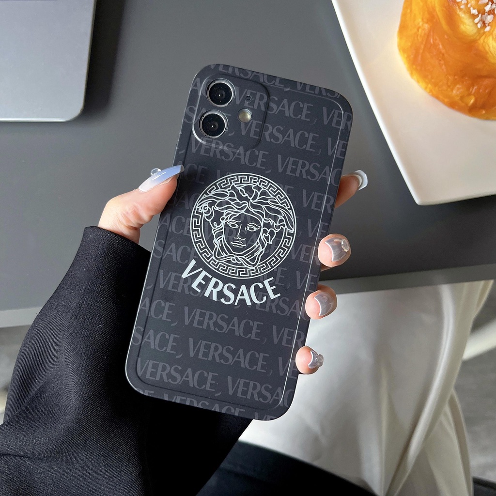 Ốp Điện Thoại In Logo Versace Sang Trọng Cho iphone 13 Pro Max i13 13pro 11 Pro Max i11 iX Xs XR 7plus 8plus Xs Max 12Pro 12 Pro Max