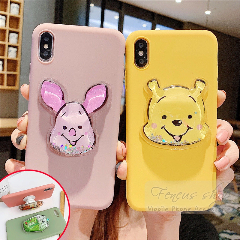 Ốp điện thoại họa tiết gấu Pooh / heo hồng dành cho Apple iPhone 5 5s SE 6 6s 7 8 Plus