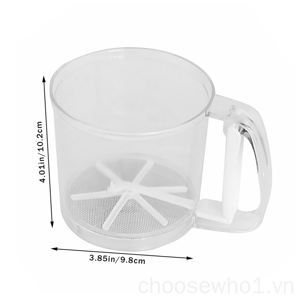 Cốc rây bột bằng nhựa cầm tay có thang đo tiện dụng cho nhà bếp 1
