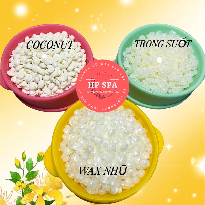 [ Sáp Wax Thơm &amp; Siêu Bám Lông ] Sáp Wax Lông Nóng Dạng Hạt Đậu Dùng Cho Mọi Loại Da + Tăng Que Quết Sáp