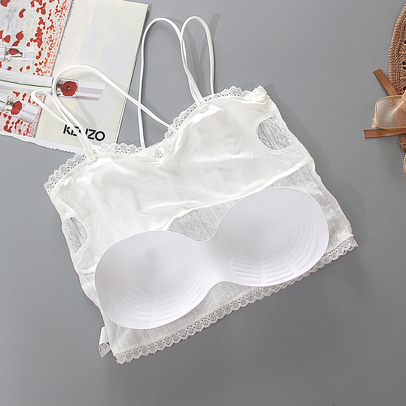 Áo Bra hai dây REN đan lưng croptop Siêu Thoáng 2S07