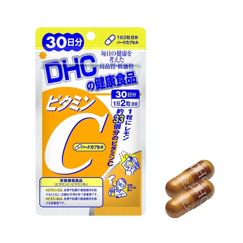 Combo Viên Uống DHC Vitamin C Và DHC Collagen Dưỡng Trắng, Giúp Da Sáng Mịn Màng, Tràn Sức Sống 30 Ngày