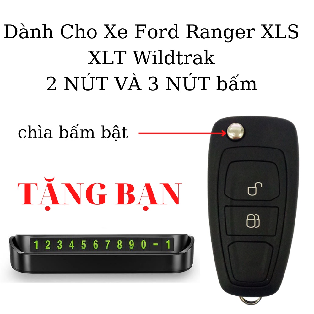 Bọc chìa khóa ford wildtrak 2014-2017,ranger xls,xlt 2018-2020,wildtrak,bao da chìa khóa ford ranger xls 2 nút 3 nút (FR