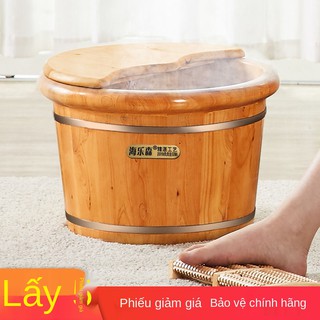 ♧✗Thùng ngâm chân tuyết tùng, bằng gỗ, gỗ nguyên khối gia dụng, không cắm điện, chậu nhỏ