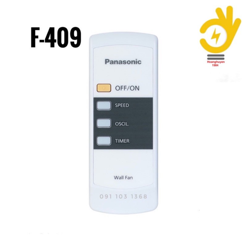 Điều khiển (remote) quạt treo tường Panasonic dòng F-409 CHÍNH HÃNG