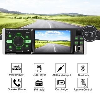 Đài radio kỹ thuật số màn hình 4.1 inch kết nối Bluetooth 4.2 HD 1 Din cho xe hơi tiện dụng 
