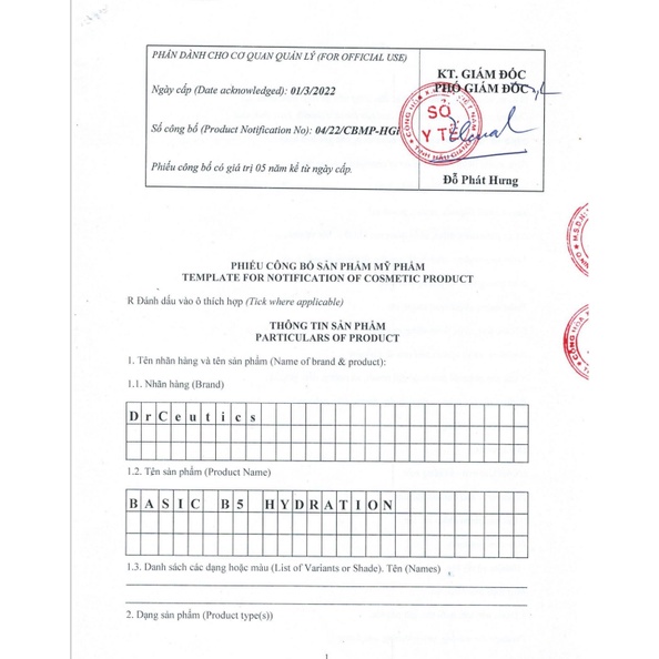 DRCEUTICS Serum Basic B5 Hydration DrCeutics Cho Da Dầu Mụn