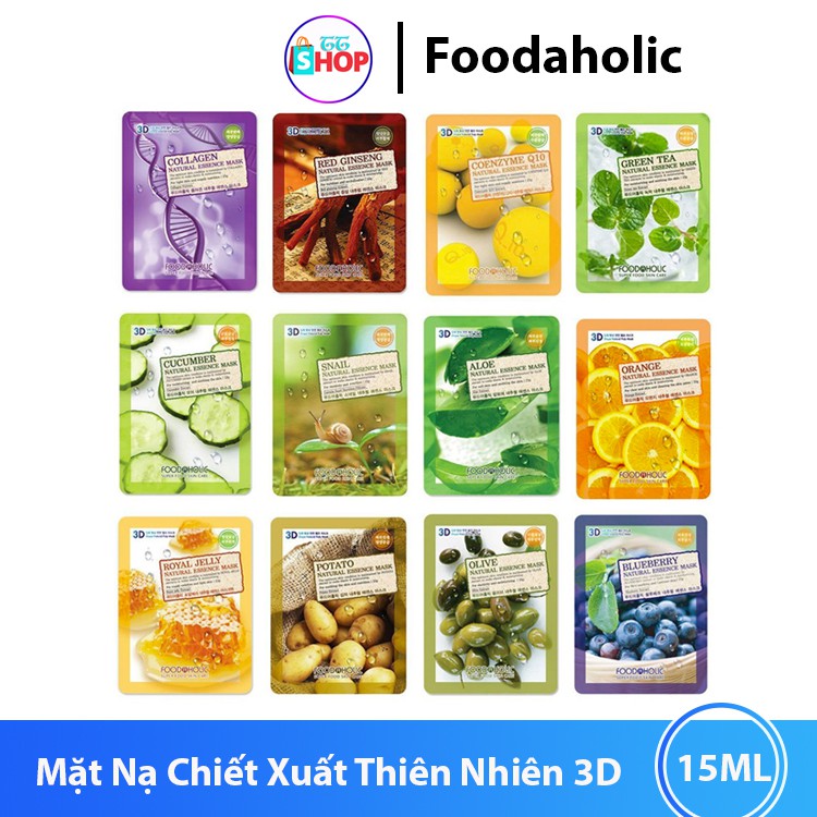 Mặt Nạ Chiết Xuất Thiên Nhiên 3D Foodaholic Hàn Quốc