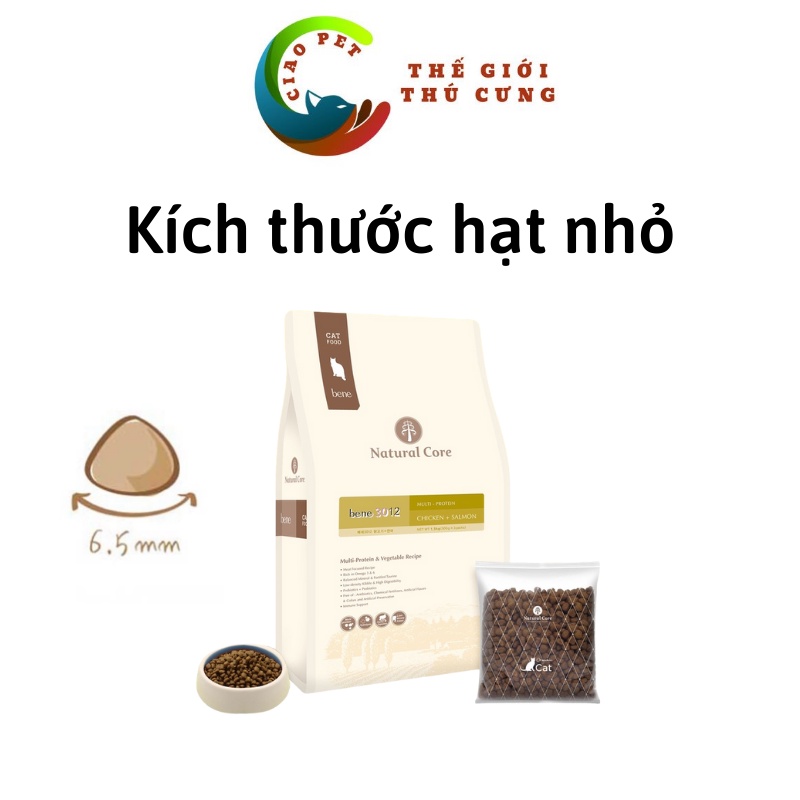 Thức ăn hạt cho mèo Natural Core Adult  | Thịt gà và Cá hồi | Tốt cho tiết niệu và tim mạch