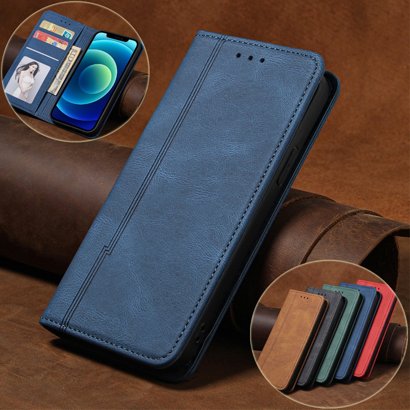 Bao Da Điện Thoại Nắp Lật Từ Tính Chống Rơi Kiểu Dáng Thời Trang Cho For Iphone 6 6s 7 8 Plus Se2020 X Xs Max