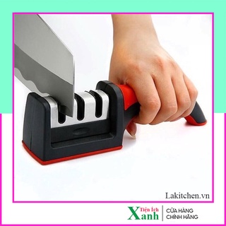 Dụng cụ mài dao kéo La'Kitchen 3 rãnh cầm tay, mài dao cực sắc bén sau 3 bước đơn giản