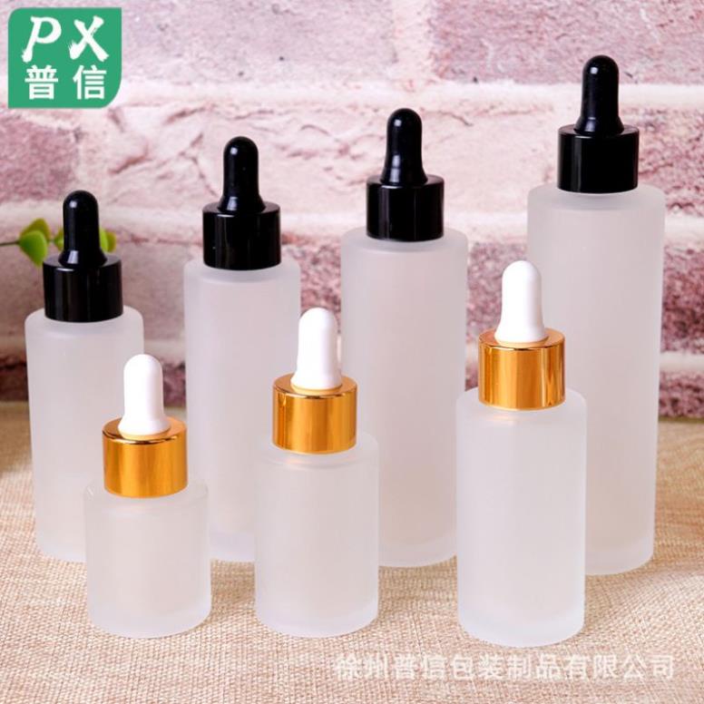 Lọ Chiết Serum ❤ GIÁ TỐT NHẤT ❤ [20ml,30ml,50ml] Lọ chiết tinh dầu Thủy tinh mờ Vai ngang đựng serum , phụ kiện du lịch