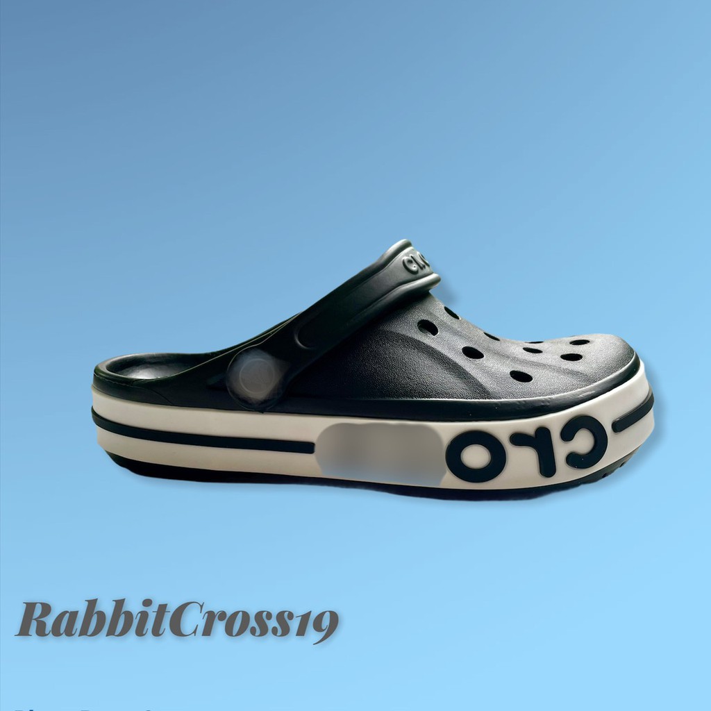 [Tặng 12 Jibits] Dép Cross Đế Bánh Mì Hotrend Cross B.aya Đen