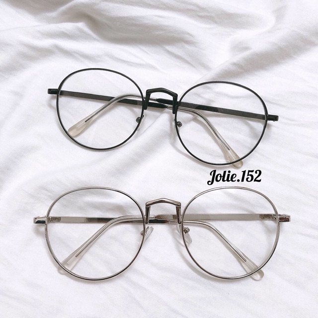 [Rẻ Vô Địch] Gọng kính nam nữ Jolie Eyewear mắt cận tròn kim loại cao cấp màu bạc mã 3019.Tròng 0 độ kèm sẵn | BigBuy360 - bigbuy360.vn