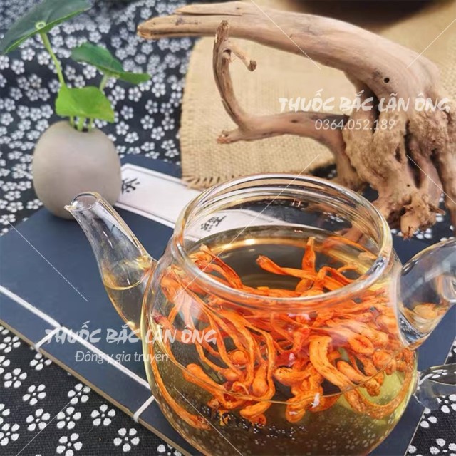 Đông Trùng Hạ Thảo 500g (Bông Đông Trùng Khô, Vàng)