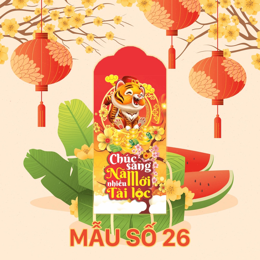 Lì xì Tết phong bao mừng tuổi năm mới nhiều mẫu mã đa dạng cực đẹp (HÀNG LOẠI 1)