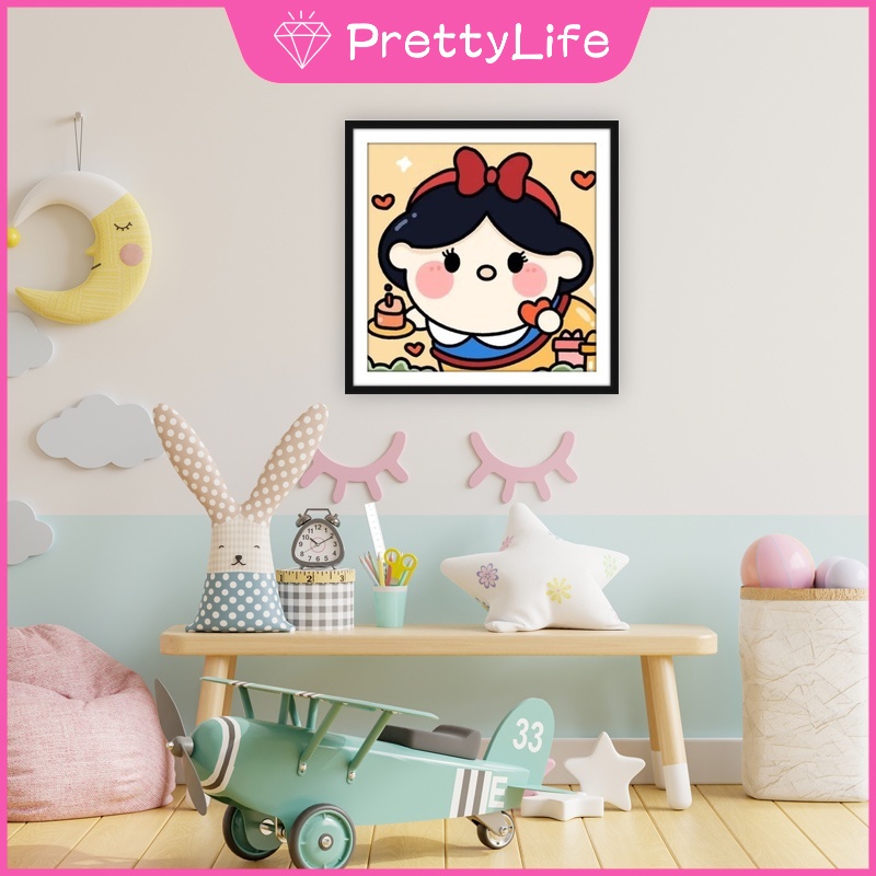 Bộ Tranh Đính Đá 5D Họa Tiết Hoạt Hình Disney Độc Đáo Kích Thước 30x30cm Dùng Trang Trí Nhà Cửa