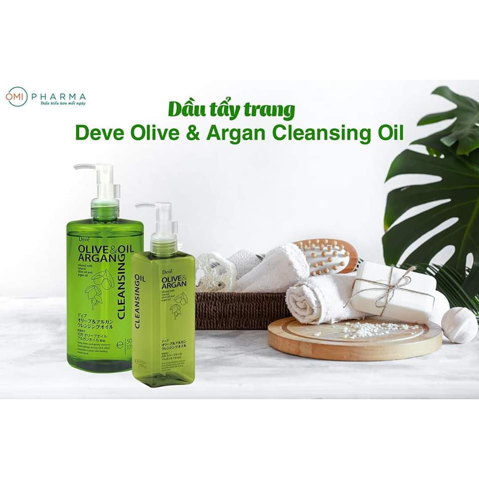 Dầu Tẩy Trang Chiết Xuất Dầu Olive &amp; Argan Deve Clean sing Oil 500ml &amp; 200ml