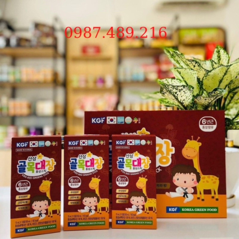 [ Chính Hãng ] Nước Hồng Sâm Trẻ Em Kids Red Ginseng Stick KGF Hàn Quốc, Hộp 30 Gói * 15ml, Giúp Con Khỏe Mạnh Cao Lớn