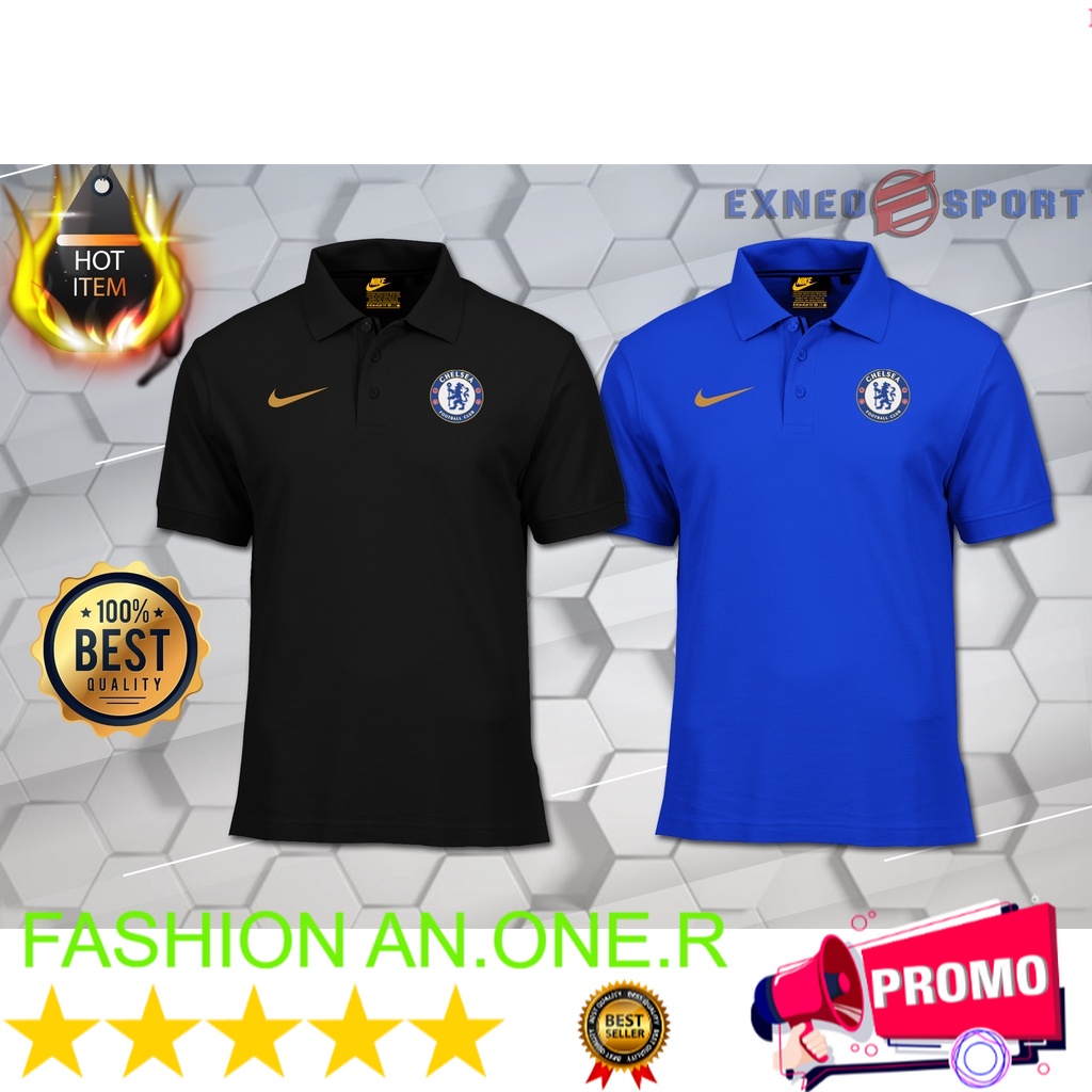 ⭐️⭐️⭐️⭐️⭐️Áo Thun Polo Chelsea F.C Cao Cấp Đơn Giản In LOGO Dạng Nhấn Cao Cấp / Mới Nhất Dành Cho Nữ