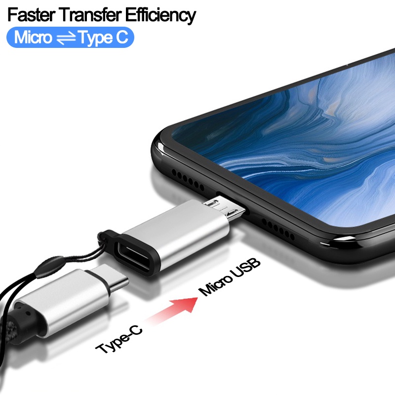 Đầu Chuyển Đổi Otg Type C Sang Micro USB Cho Điện Thoại Android