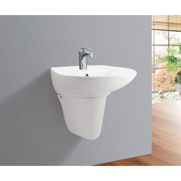 Chậu rửa mặt lavabo Viglacera V39 (VI39) treo tường kèm chân ngắn C39